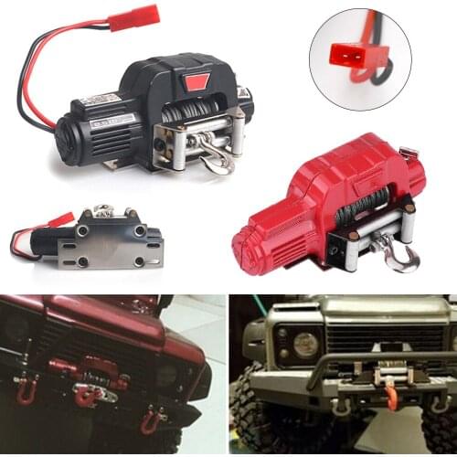 RCTOYFUN 2pcs Aluminum Alloy Simulated Crawler Winch Upgrade DIY Assembly Accessories For 1/10 RC Car D90 D110 SCX10 TRX4 JEEP