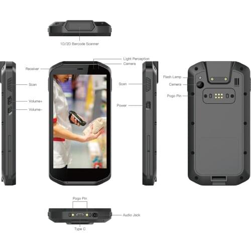 Data Collector WiFi/Bt/3G/4G Android Barcode Scanner PDA for Warehouse Inventory Supermarket (HQ51)