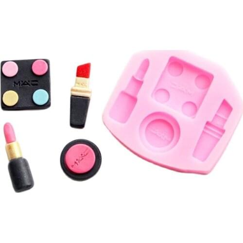 Lipstick Osmetics Shape Fondant Silicone Mold for DIY Pastry Cupcake Dessert Lace Cake Decoration Kitchen Accessories Baking