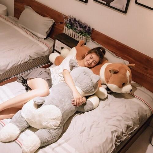 Dog Plush Toy Simulation Stuffed Animal Toys Soft Baby Doll Kids Girl Cute Birthday Gift Brinquedos Big Stuffed Toys BK50WJ