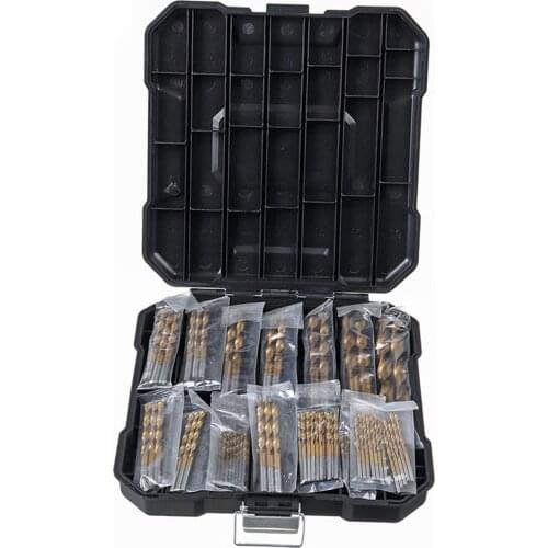 99pieces 1.5-10mm Twist Drill HSS for Metal Plastic Woodworking Accessory