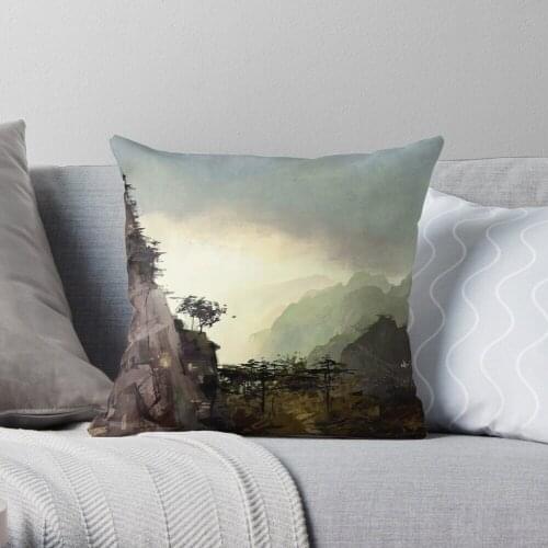 Misty Mountain Throw Pillow Cushion Cover Polyester throw pillows case on sofa home living room car seat decor 45x45cm