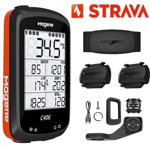 MAGENE C406 GPS Cycling Computer Wireless Road Bicycle Speedometer Ant MTB Cyclocomputer Bluetooth 2.5in LCD Sport Bike Odometer