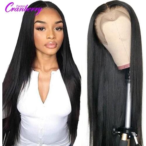 Cranberry Hair Straight Lace Front Wig Remy Brazilian Hair Wigs 13X4 Lace Frontal Wig Bone Straight Human Hair Wigs For Women