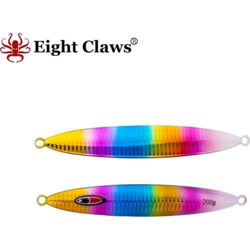 Eight Claws Japan Slow Jigging Metal Jig 250g Glow Sinking Lead Jig Boat Sea Fishing Lure Saltwater Artificial Bait jigs