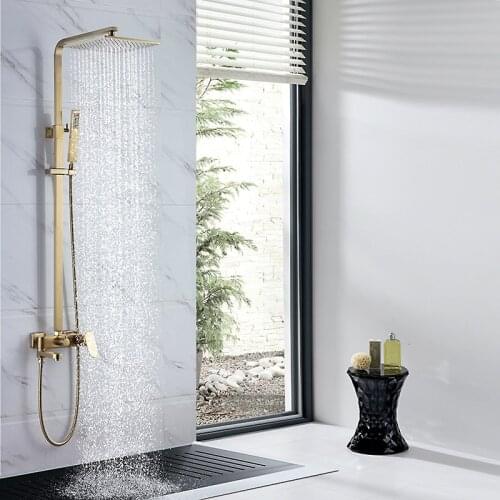 Golden rain shower game, wash faucet, mix with advanced brass shower faucet and shower faucet