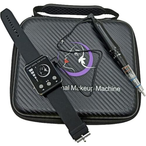 1 set Permanent Makeup Machine With Watch Tattoo MachinePermanent Makeup Tattoo Kit Professional Tattoo Machine Pen For Eyebrow