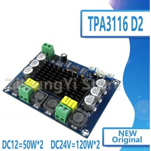 1pcs/lot XH-M543 High Power Digital Power Amplifier Board TPA3116D2 Audio Amplifier Module Dual Channel 2*120W