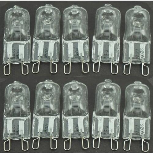 10pcs G 9 Pin Halogen 220 v volt | 25 40 60 W | watt Light Lamp Bulb JCD G9