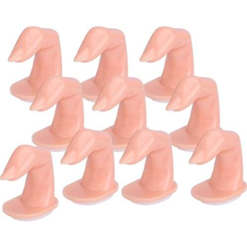 10 Pack Mudder Practice Fingers Training Practice Fingers Decoration Training Fingers for Acrylic Gel and Nail Art