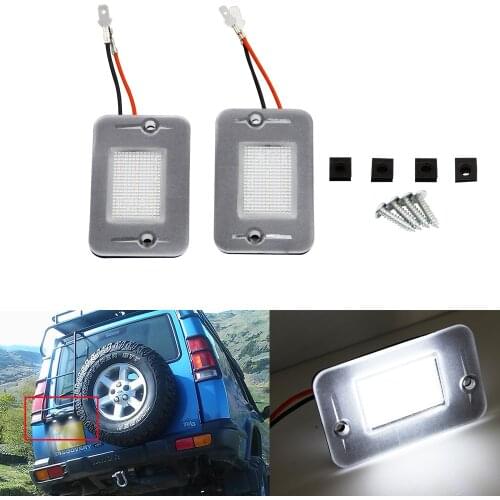 2pcs For Land Rover Discovery 1 2 1994-2004 For Land Rover Discovery TD5 LED License Number Plate Light Canbus Rear Tag Lamp