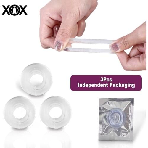 3pcs Hot Couple Sex Toy Penis Ring Enhance Male Sex Ability Erotic Dick Cock Ring Cage Collars Delay Ejaculation 18 Sex Products