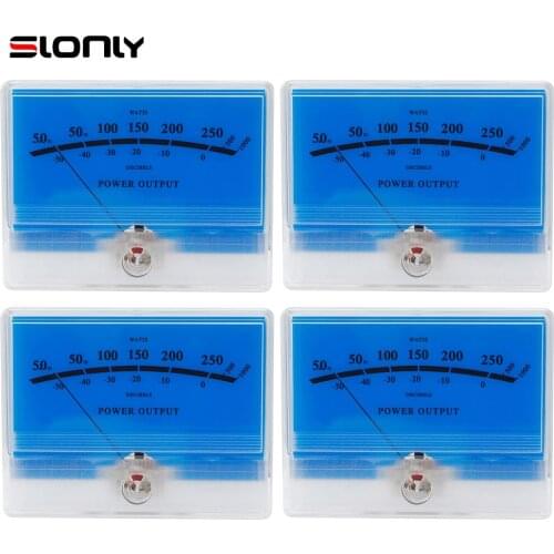 4pcs Classic McIntosh Lake Water Blue VU Meters Tube Amplifier DB Power Discharge Flat TN-90 Meter Front Audio Power w/Backlight