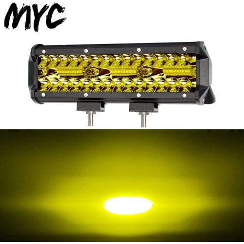 9 Inch 180W Yellow Led Light bar Work Light For Car Off Road Trucks Boat Suv ATV Boat 4WD Fog Driving Lamp 12V 24V