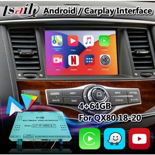 Android Car GPS Navigation Multimedia Video Interface for Infiniti QX80 2018-2020 year