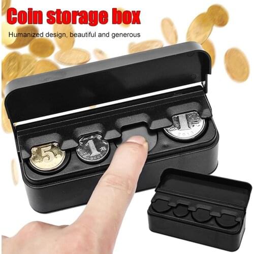 Car Coin Storage Box Universal Coin Case Storage Box Holder Container Car Styling Car Coin Holder Accessories