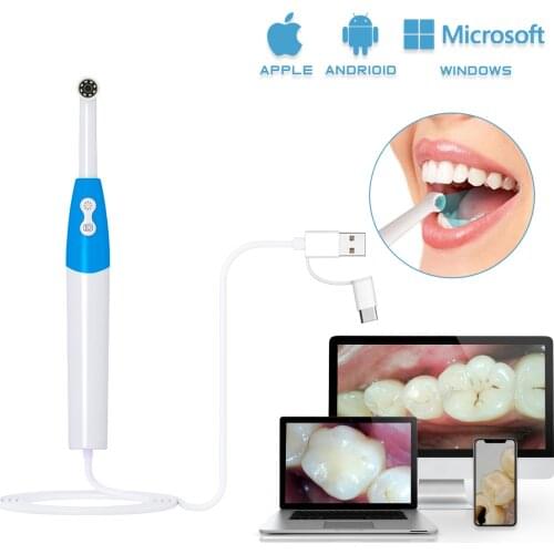 C1 Dental Camera Mini Camera LED Light USB Inspection Dentist Oral Real-time Video Dental Tools