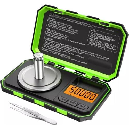 Mini Digital Scale Milligram Scale Portable Jewelry Scale Baking Scale Kitchen Scale Carat Scale with 50g Calibration