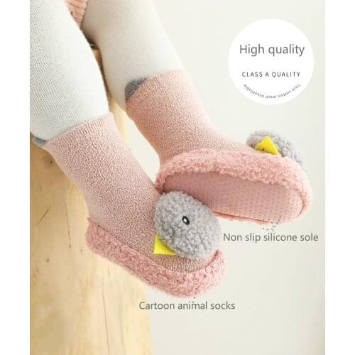Baby Socks Floor Non-slip Cotton Cartoon Doll Socks with Bells Baby Girls Boys Soft Cute Boots