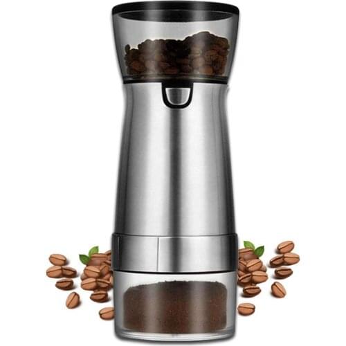 Electric Coffee Grinder Usb Rechargeable Stainless Steel Professional Coffee Bean Mill Machine for Nuts Spices Grains Pepper