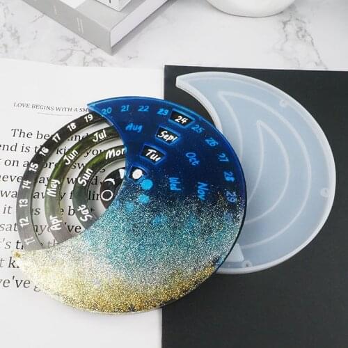 DIY Creative Resin Calendar Mold Week Million Listing Wall Hanging Calendar Table Decoration Molds Jewelry Making Resin Art