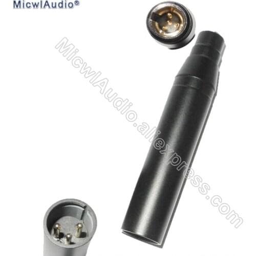 Mini XLR 4Pin Input Condenser Microphone For Shure Big 3Pin Output 10-52 Volt Phantom Power Adapter MicwlAudio Ad-003