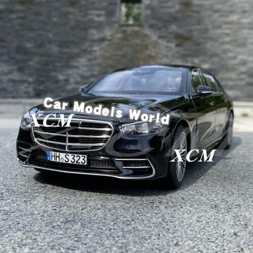 Diecast Car Model for Norev S-Class A M G-Line 2021 (Black with Grey Interior) 1:18 + SMALL GIFT