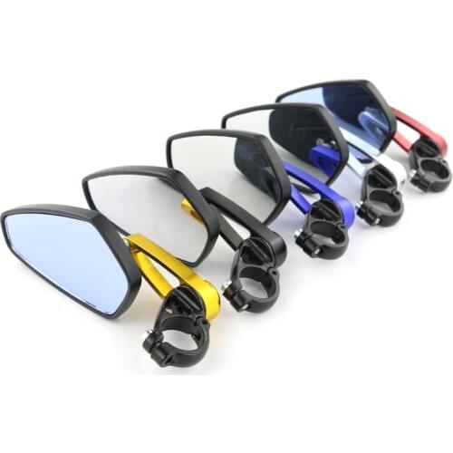Motorcycle 7/8" 22mm Universal handle bar Rearview Side Mirror Bar End Mirror Fit For Suzuki Yamaha Kawasaki Honda KTM