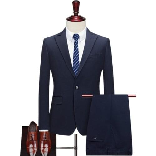 Mens Suits Groom Wear Tuxedos Custom Made 2-Piece Wedding Suits Slim Fit Groomsmen Best Man Suit For Men (Jacket+Pant )