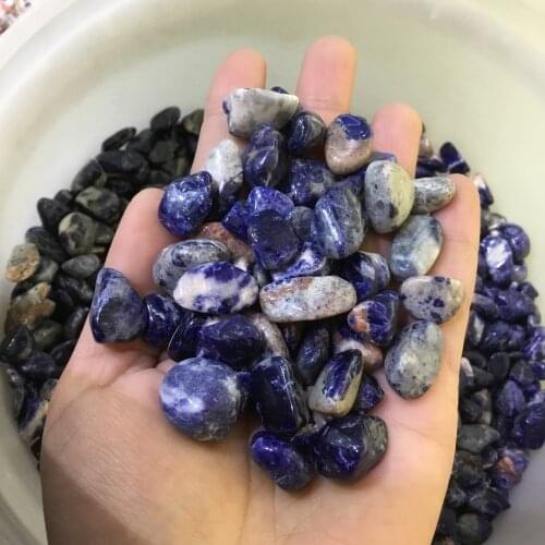 Natural Blue Sodalite Polished gemstone Crystal Chakra tumbled stones for healing