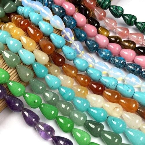 Natural Stone Water Drop Shape Beading Agates Crystal Scattered Beads For Jewelry Making DIY Necklace Bracelet Accessories