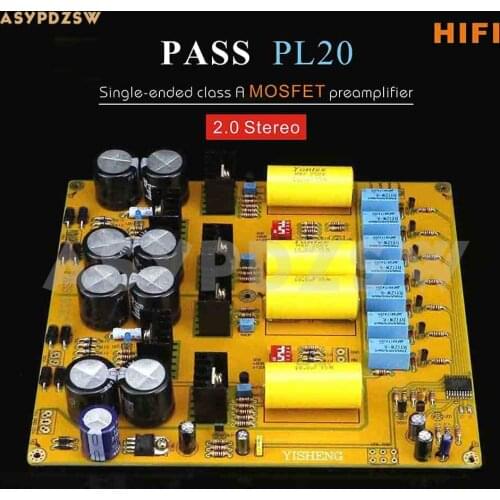 PASS PL20 2.0 stereo Single-ended class A HIFI MOSFET preamplifier PCB/Finished board