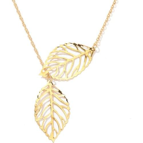 Necklaces for Women Hollow Tree Leaf necklace Charms Letter Necklace Choker Fashion Jewelery Necklace Collier Femme naszyjnik