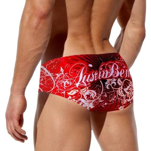 SD324 2019 trend print men swimwear sunga summer vacation beach swimming shorts board swim briefs swimsuits men bathing suits