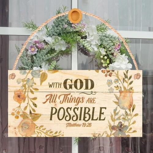 Countryside English Letters Wooden Wall Hanging Plaque Sign Pendant Home Decor