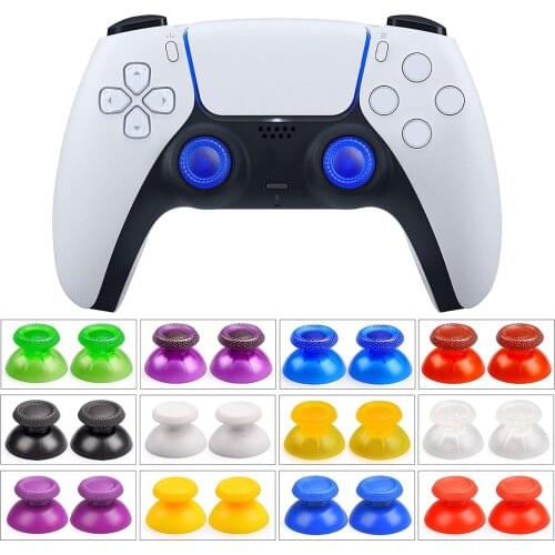 2PCS PS5 Replacement Analog Cover Anti-slip Button 3D Joystick Thumbsticks Grip Mushroom Cap for Playstation 5 Controller