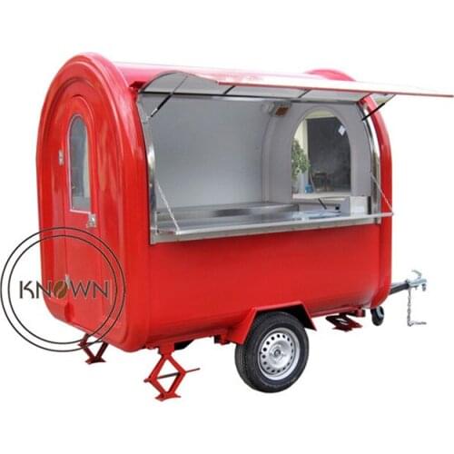 Food Truck Trailer Mobile Kitchen Ice Cream Hot Dog Bubble Tea kiosk Vending Cart for Sale Customizable