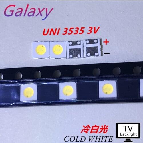 UNI 3537 3535 300PCS 1W LED Chip-2 90LM 3v Cool white LCD Backlight for TV Application High Power LED