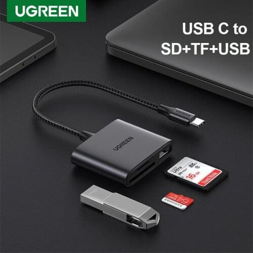 Ugreen USB C Card Reader Type C to SD Micro SD Card Reader for PC iPad Laptop Accessories Memory SD CardReader Adapter For Phone