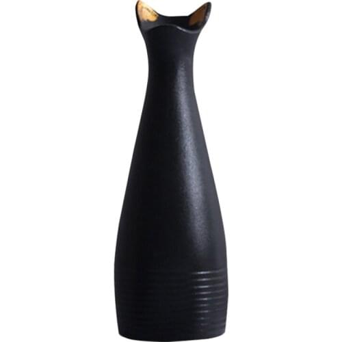 Vase Centerpieces Ornament Creativity Gift Cat-ear Shaped Home Decor Black Soft Outfit Simplicity Ins White Flower Arrangement