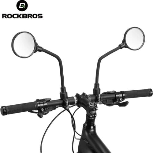 ROCKBROS Bike Mirrors 360° Adjustable Bicycle Rear View Mirror MTB Mountain Bicycle Handlebar Mirror Cycling Mirror Bike Parts