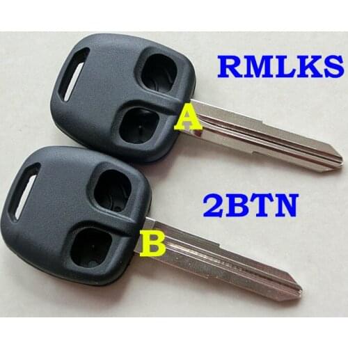 RMLKS Replacement Remote Key Shell fit for Mitsubishi Lancer Evo L200 Shogun Pajero Colt 2 Button Uncut Left Blade Right Blade