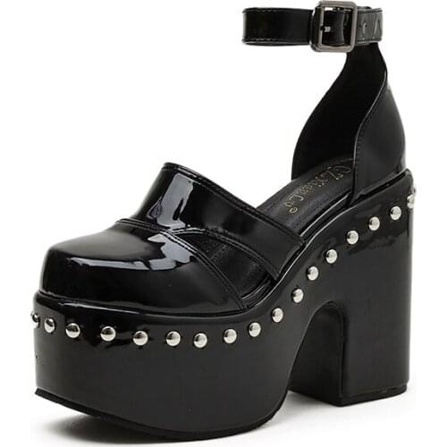 Ladies punk sandals Shoes Woman Wedges High Heels Summer Sandals New womens Summer shoes Platform Gladiator Sandals women