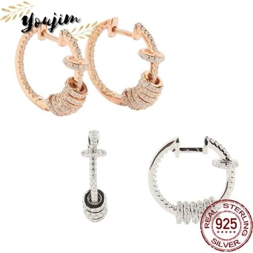 New Luxury Womens Zircon Transshipment Earrings 925 Silver Fashion Shining Monaco Exquisite Jewelry Gift