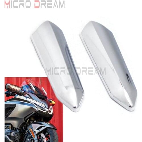 1 Pair Chrome ABS Motorcycle Windshield Windscreen Strut Covers For Honda All Goldwing GL1800 2018-up Gold Wing Tour 18 19 20