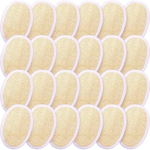 24 Pcs Exfoliating Loofah Pad Body Scrubber Bath Shower Loofah Sponge Pad Exfoliating Scrubber Brush Clean To Skin