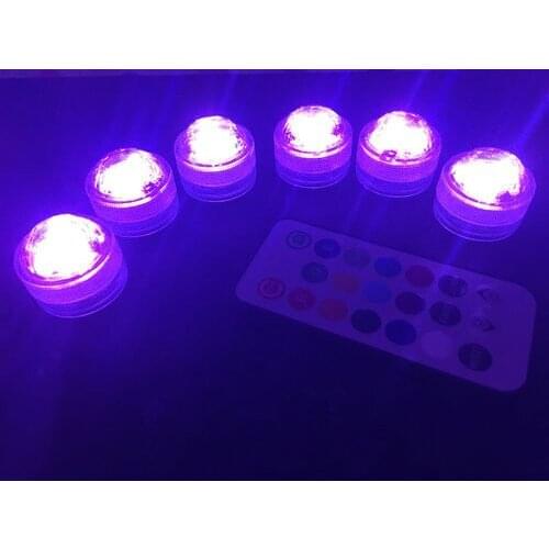240pcs/lot Remote controlled 3 3528smd tea light submersible Floralyte tealight Candle lamp wedding party Vase decor-multicolor