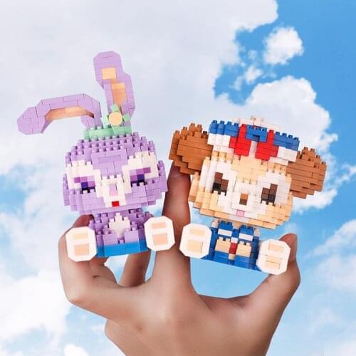 Disney Series Diamond Building Blocks Duffy StellaLou Gelatoni Shirley Mirco 3D Model Brick Anime Figures for Mini Bricks Toys
