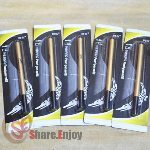 REFILLS LOTS OF 5 PCS CROCODILE FOR ROLLER BALL PEN 0.5MM POINT BLACK INK