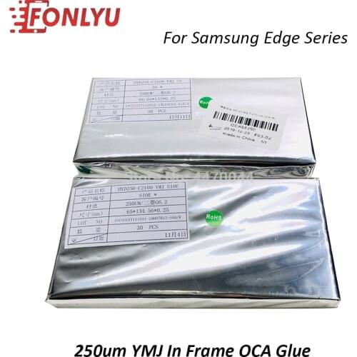 50pc 250um Film Optical Clear Adhesive for Samsung Galaxy S10 S10p S8p S9p S8 S9 S7edge NOTE 8 9 OCA Glue Touch Glass